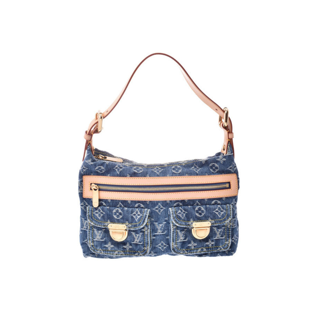Louis Vuitton Denim Baggy Denim Blue Hobo Shoulder Bag